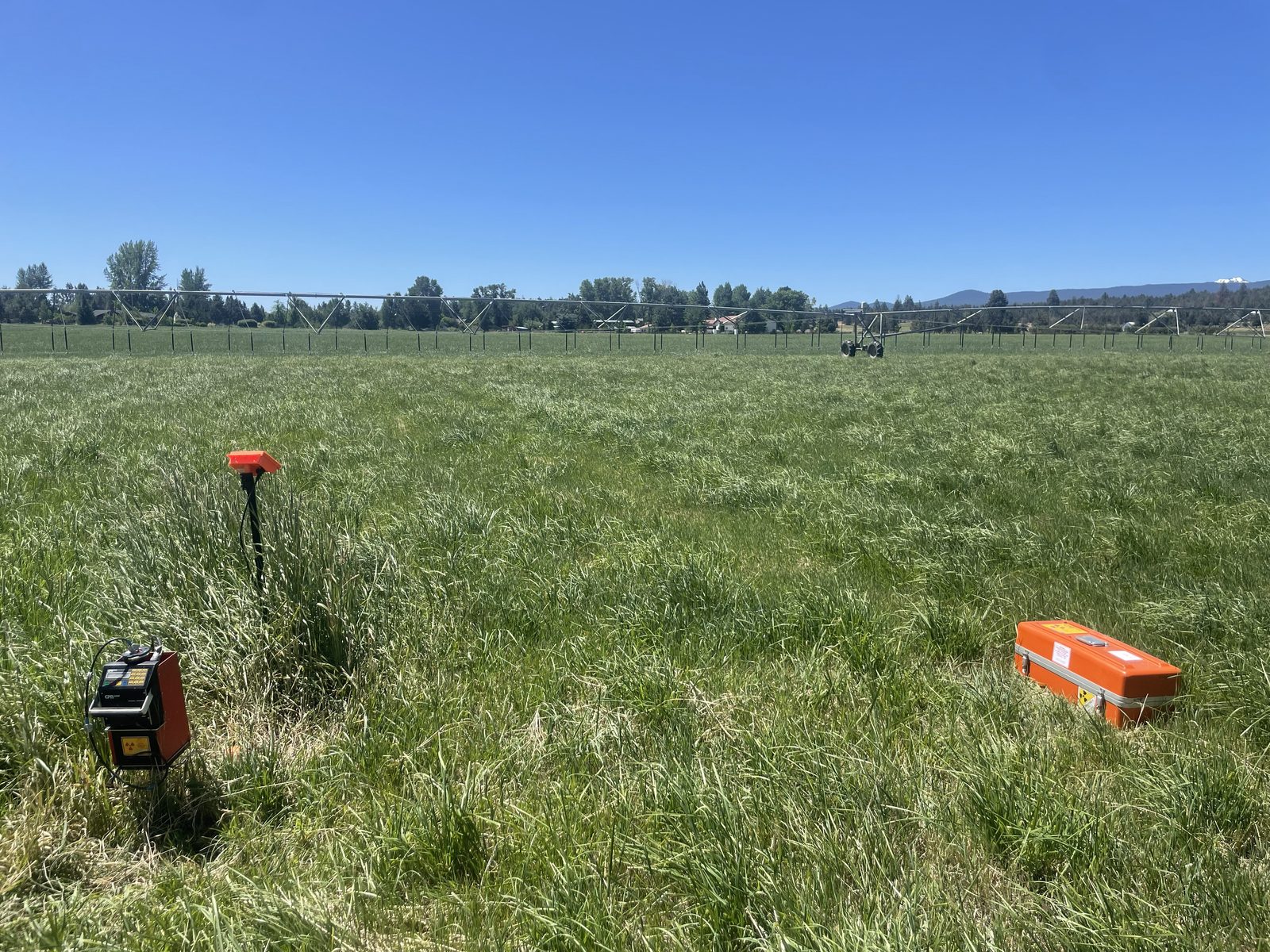Soil moisture sensor benchmarking in an orchardgrass field under center pivot irrigation, Central Oregon